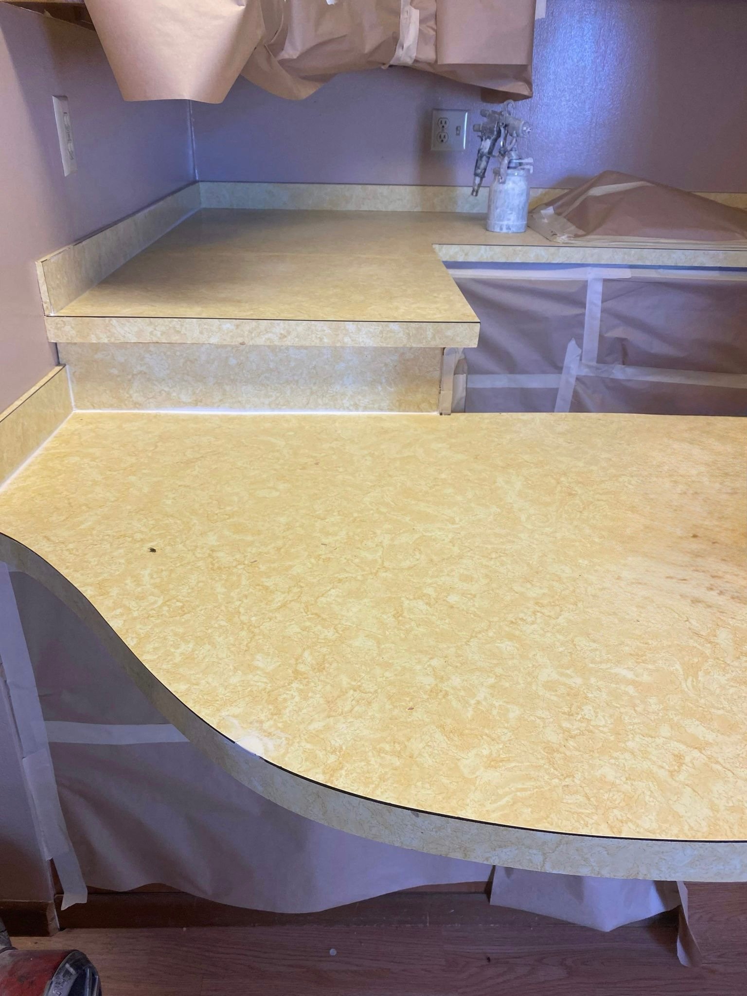 Before reglazing - old floor tiles