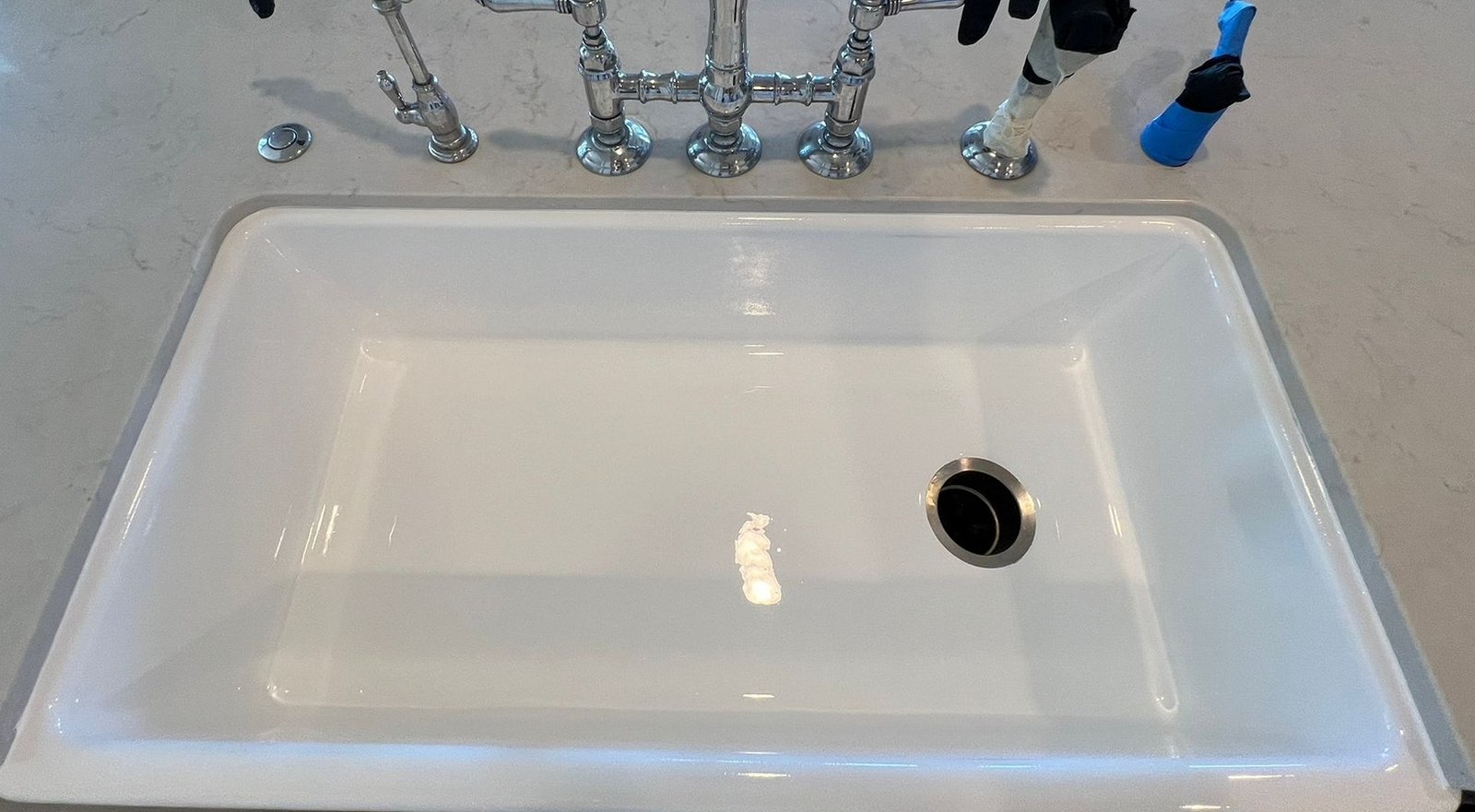 After reglazing - restored sink